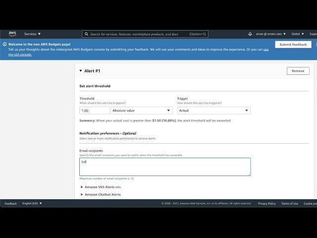 AWS Budget and Billing Alert Tutorial