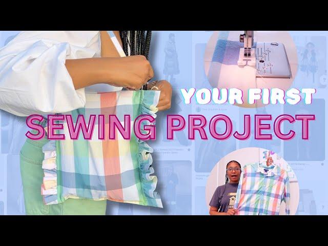 Perfect Beginner Sewing Project! | Ruffle Tote Bag