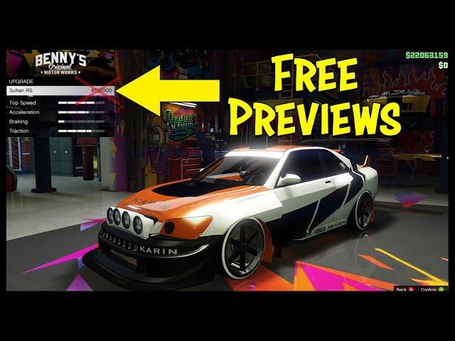 How To Preview All Benny's Customization for Free on Any Car in GTA Online!