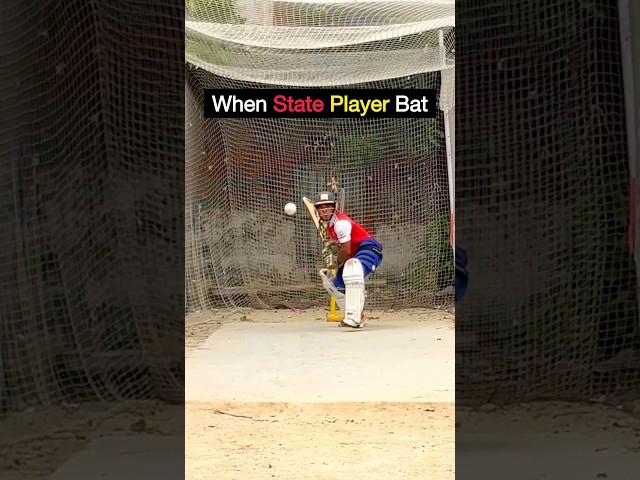 Normal Player vs State Player  #cricketreels #cricketshorts #batting #netpractice #cricketer