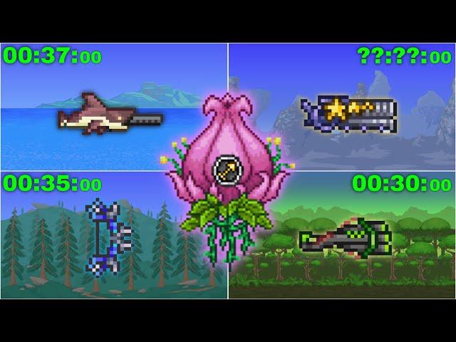 Top 6 Best Ranged weapons against Plantera No-Hit | Speedkill in Master mode.