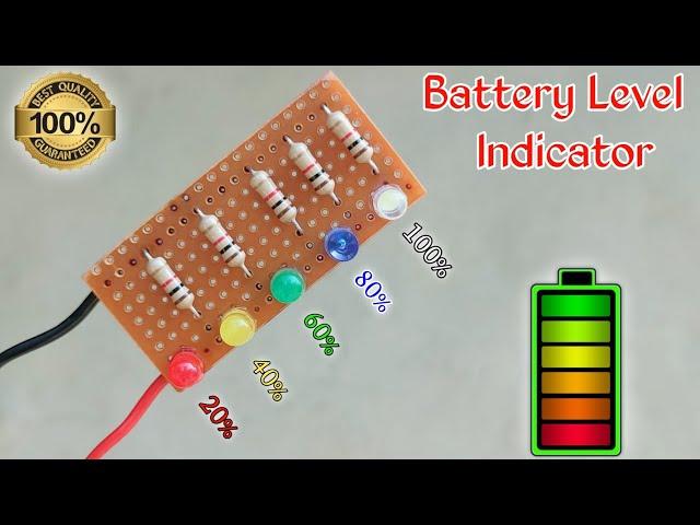 Simple 12 Volt Battery Level Indicator Circuit/Battery Level Indicator 12v / Battery Level Indicator