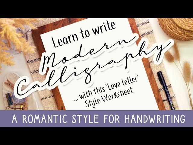 How to write modern CALLIGRAPHY Love Letter Style ASMR Tutorial