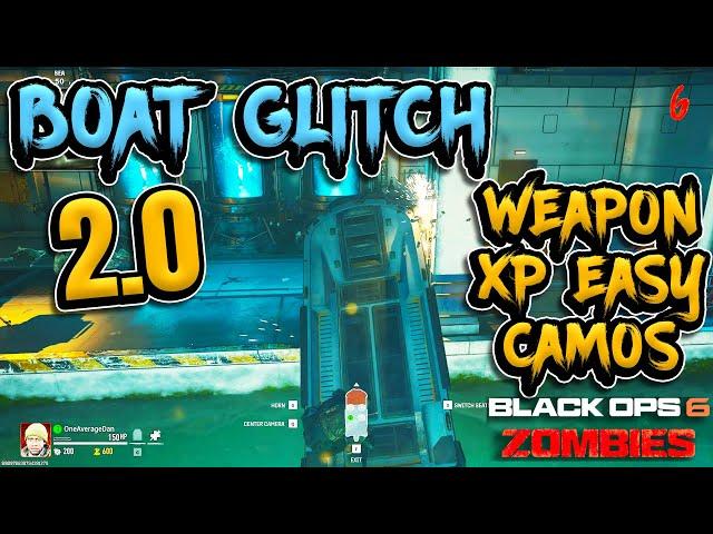 Infinite Weapon Level XP Boat GLITCH 2.0 SOLO Black Ops 6 Zombies | Easy Camo Grind