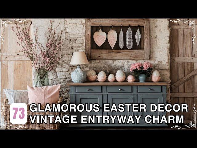 Glamorous Easter Decor & Vintage Entryway Charm | Crystals, Ceramics & Cottagecore Elegance