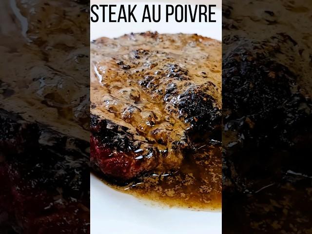  How to cook a perfect STEAK AU POIVRE! Quick and easy recipe. #frenchcooking #frenchfood #meat