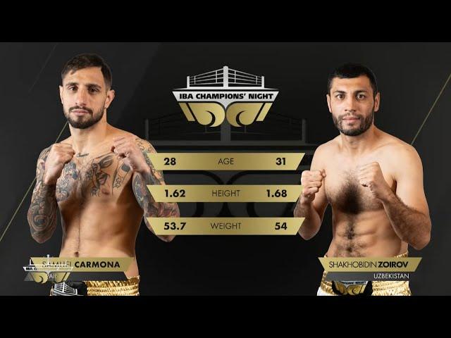 54kg ZOIROV Shakhobidin (UZB) vs CARMONA Samuel (ESP) | IBA Champions’ Night | October 19, 2024