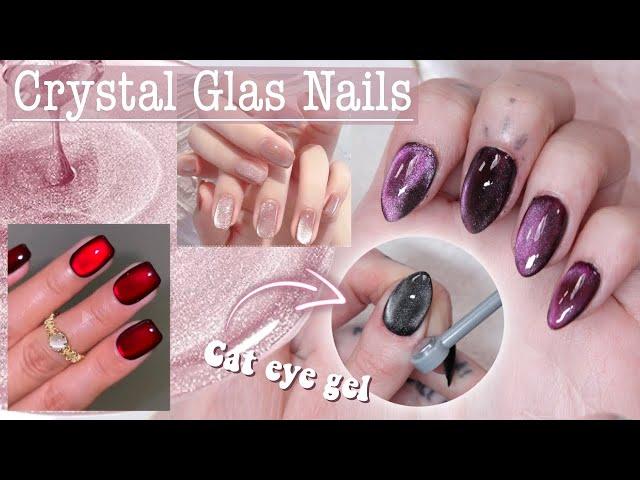 Trying the Viral Cat Eye CRYSTAL GLAS NAILS 