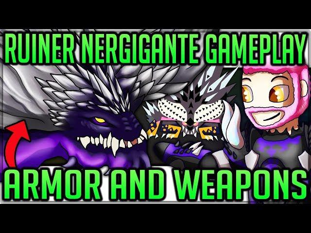 Ruiner Nergigante Breakdown/Secrets + Armor + Weapon Showcase - Monster Hunter World Iceborne! #mhw