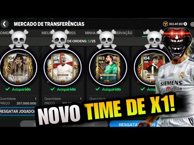 MONTEI UM TIME SUPER BUGADO PARA X1!️ GER 104 VEIO FACIL NO FC MOBILE 24