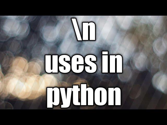 \n use in python (linebreak)