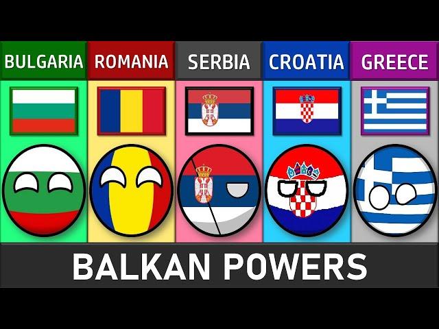 Bulgaria vs Romania vs Serbia vs Croatia vs Greece - Country Comparison