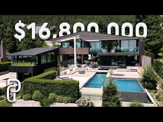 Inside a $16,800,000 CANADIAN Modern Mansion with Stunning OCEAN Views!