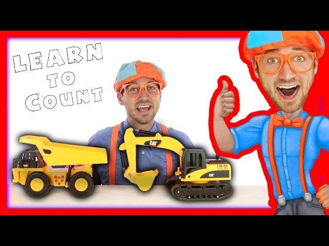 Dump Truck and Excavator Counting | Learn to Count with Blippi Toys