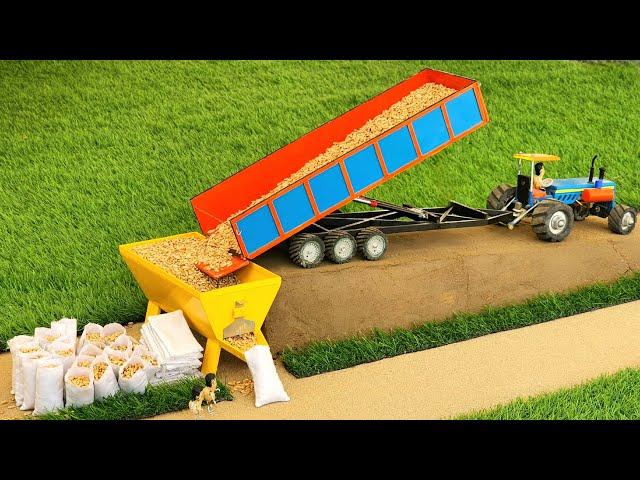 diy tractor trolley wheat loading new technology | science project | @MiniCreative1 |@sunfarming7533