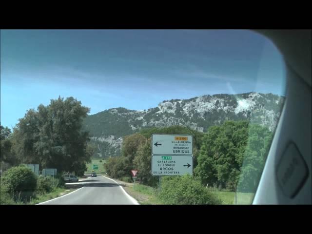 Scenic Drive through Sierra de Grazalema Natural Park in Andalucia, Spain