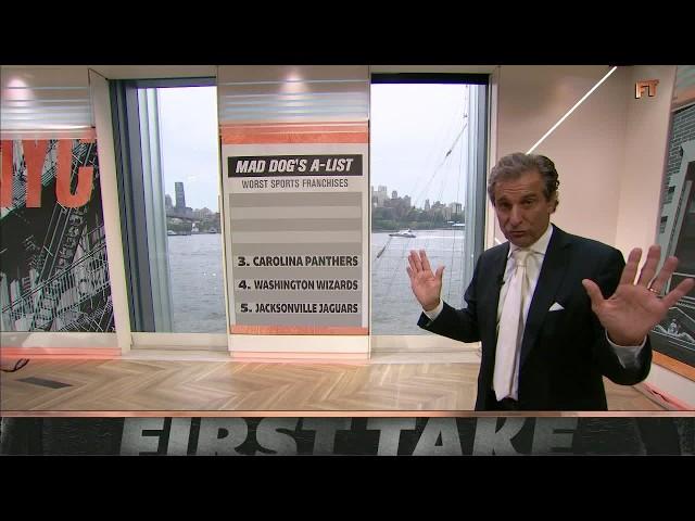 Stephen A. gives Mad Dog CREDIT for his 'FABULOUS' A-List of WORST SPORTS FRANCHISES  | First Take