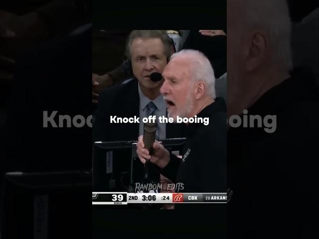 Popovich tells fans to stop booing at Kawhi #nba #basketball