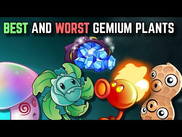 Top 5 BEST and WORST GEMIUM PLANTS! | Plants vs. Zombies 2