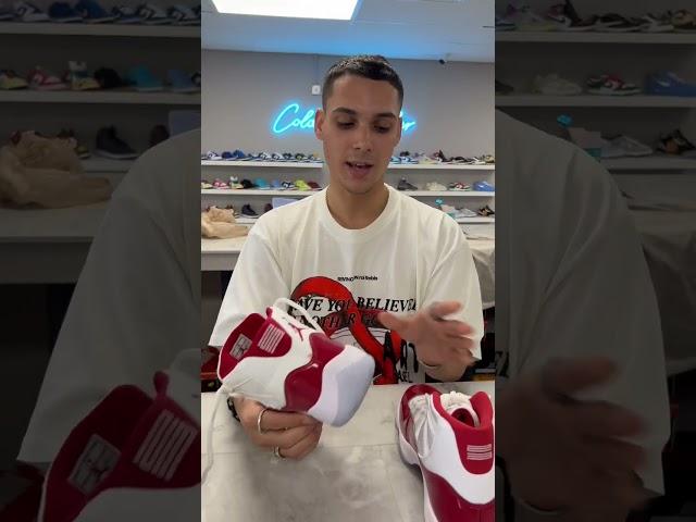 Fake vs Real Jordan Retro 11 Cherry legit check #shorts #short #fyp #sneakers #hype #reseller