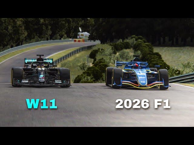 Can the 2026 F1 car BEAT the FASTEST F1 car EVER on the Nordschleife?!