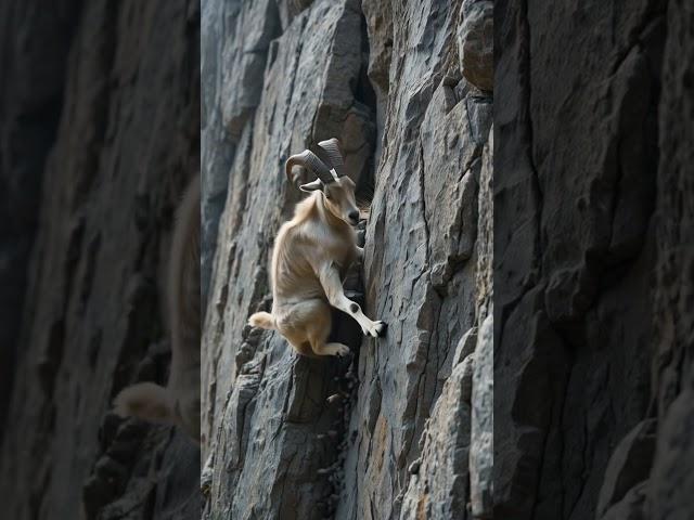 Mountain Goats Defy Gravity: Nature’s Ultimate Climbers ️ #MountainGoats #WildlifeWonders #Nature