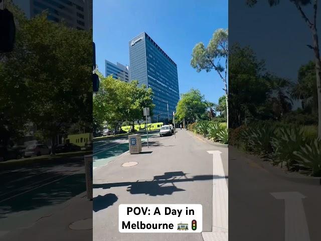 Trams, Trains & Traffic at MEL!  #melbourne #cityview #tram #shorts #australia #studentlife