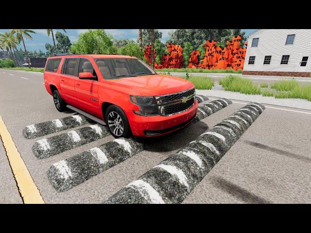 Cars vs Speed bumps Compilation #45 beamng drive