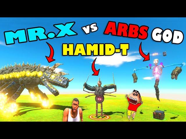 MR.X GOD UNIT vs ARBS GOD vs HAMID-T ARMY SHINCHAN and CHOP in ANIMAL REVOLT BATTLE SIMULATOR Hindi