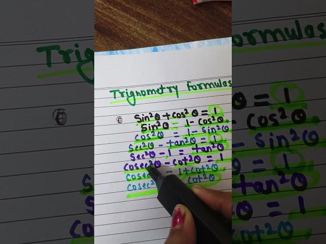 Trigonometry | Formulas #educationalvideo #maths