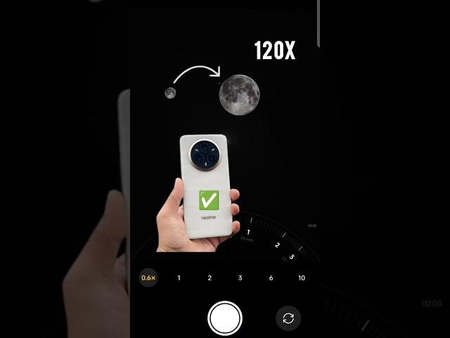 Realme 14 Pro Plus 5g -  Moon Zoom Test | 120x Zoom Test #realme14proplus #zoomtest #techshorts