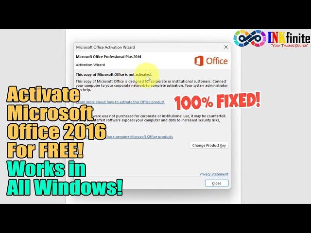 How to EASILY Activate Microsoft Office 2016 for Free! 100% Guaranteed Working in 2024 | INKfinite