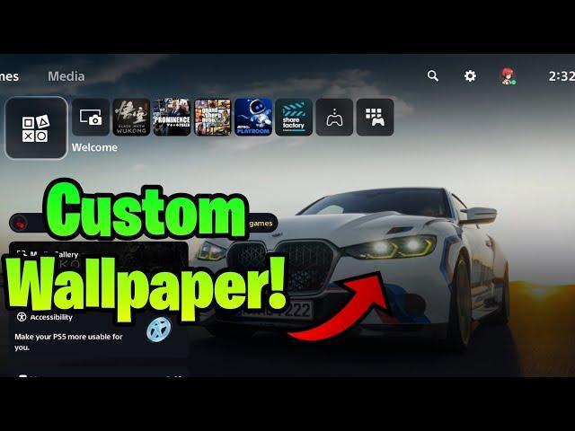 How To Get CUSTOM WALLPAPER In PS5 Tutorial (Custom Background In PS5)