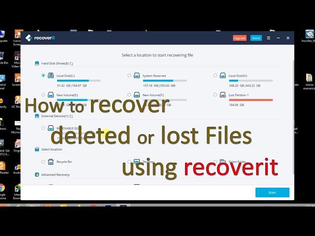 How to recover deleted pdf files or lost data using recoverit