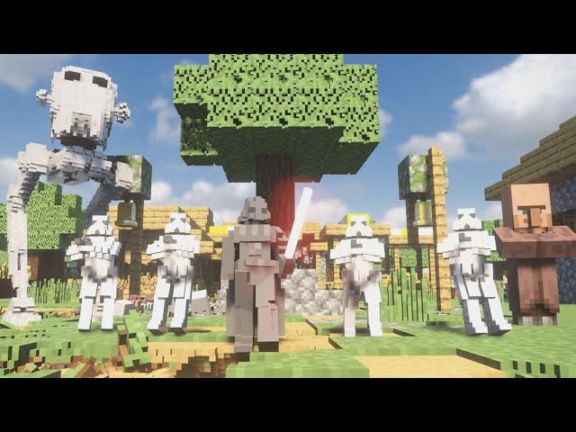 Star Wars Darth Vader in Realistic MINECRAFT Village in TEARDOWN