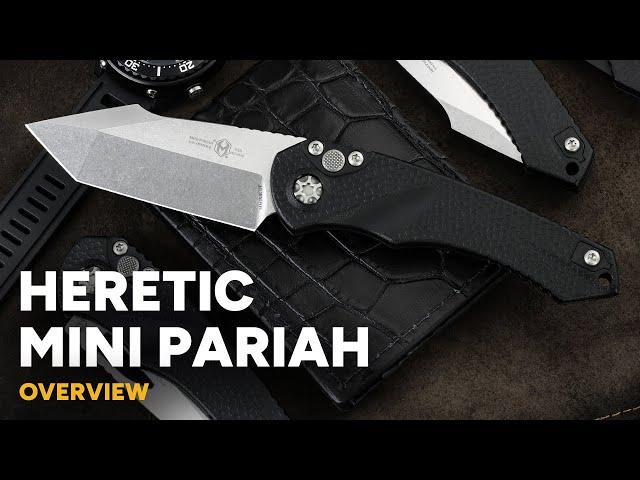 Heretic Knives Mini Pariah - Automatic & Manual MagnaCut Button Locks - Overview