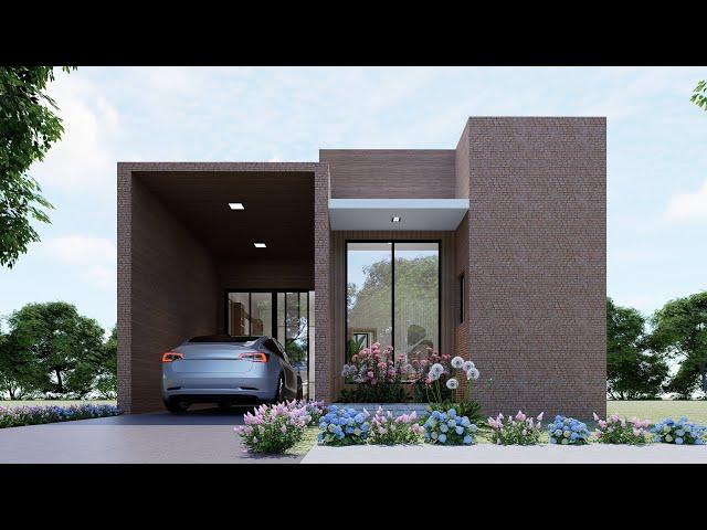 3-Bedroom Modern House Designs Narrow Plot 8m x 16m