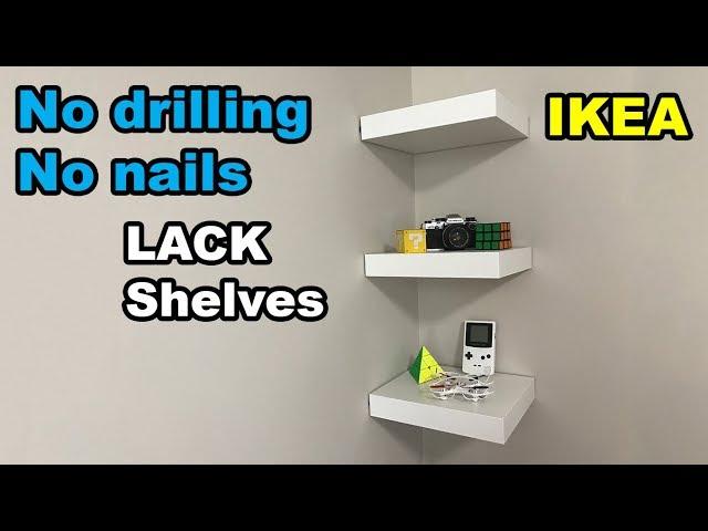   IKEA Lack shelf no drilling no nails on wall