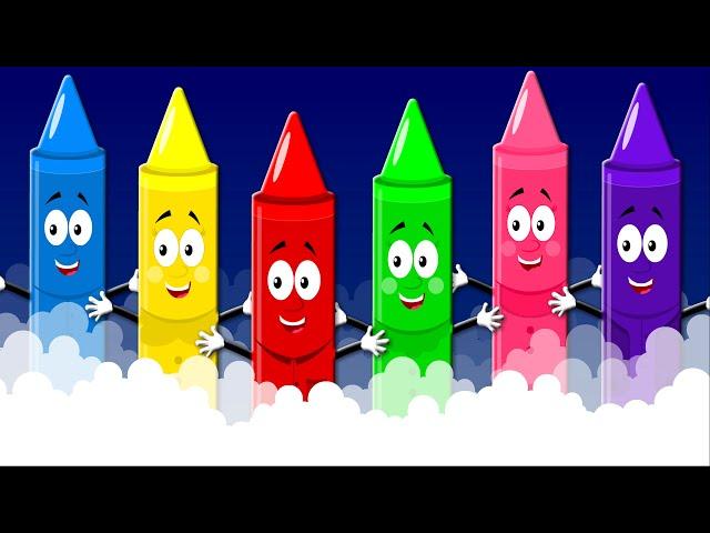 Crayons Color Song | Nursery Rhymes For Kids | Learn Colors