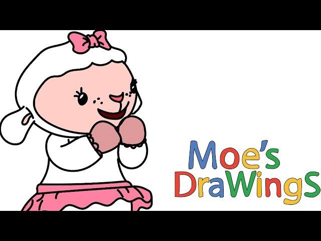 Doc McStuffins Lambie Disney Junior How to draw and coloring fun new Hd video for kids