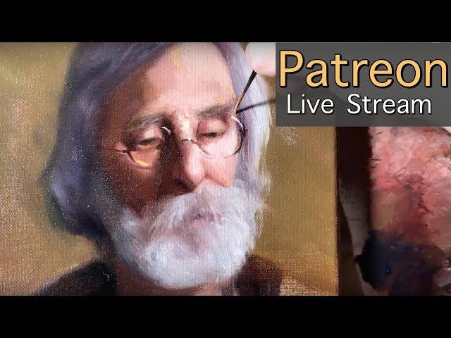 Patreon LIVE STREAM - Painting an Alla Prima Portrait (1st Saturday of Every Month 12:00pm EST)