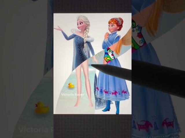 #elsa #anna #fashion #disneyprincess #procreate #cartoonideas #frozen #frozen2 #tiktokart #tiktok