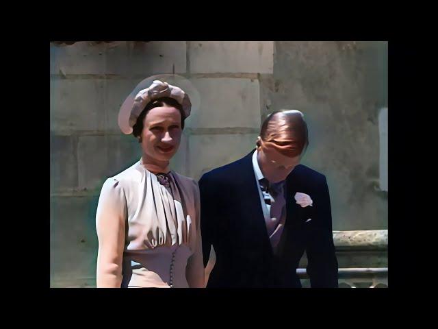 The Wedding of Edward and Wallis Simpson in 1937 in colour!