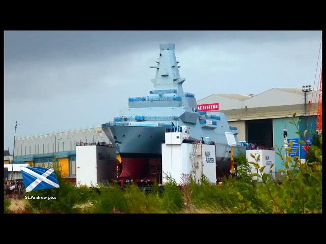 HMS Cardiff roll out ready for Launch