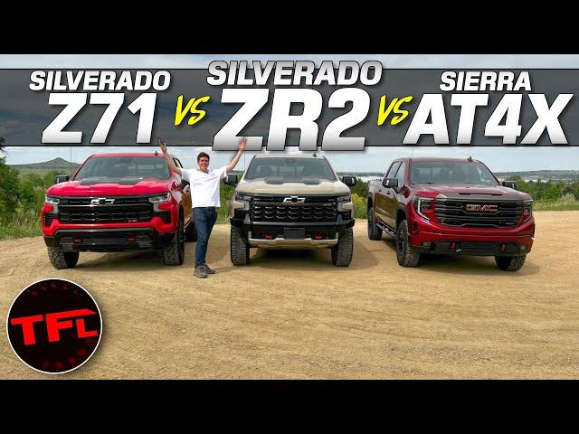 What Is The BEST Off-Road GM Truck? Silverado Trail Boss vs ZR2 vs Sierra AT4X