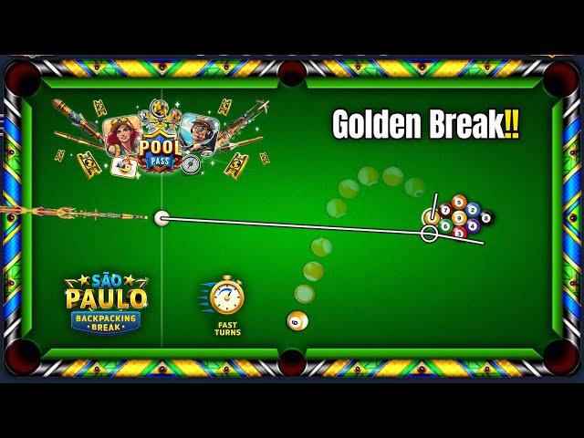 8 Ball Pool Golden Break in Backpacking Break Season Level Max From Daily Missions - GamingWithK