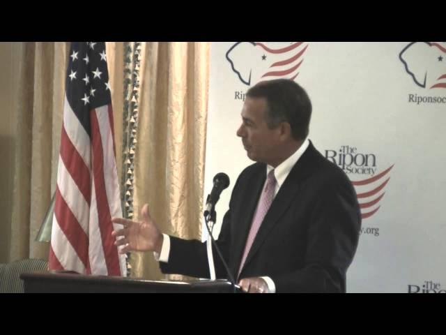 Speaker John Boehner addresses The Ripon Society