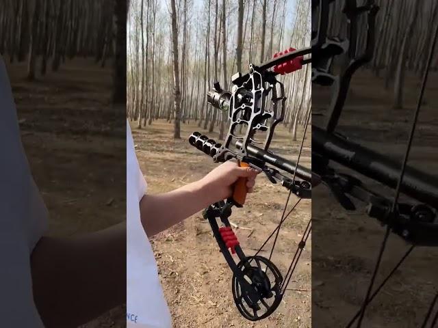 Compound bow with cartridge #slingshot #compoundbow #huntinglover #archerylove #shootinggames