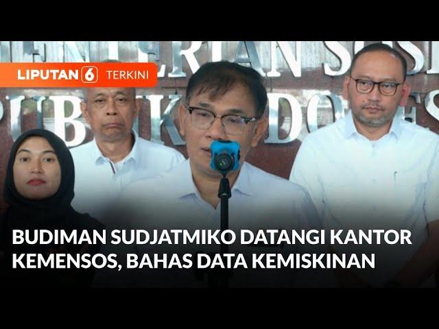 Budiman Sudjatmiko Datangi Kantor Kemensos, Bahas Data Kemiskinan | Liputan 6