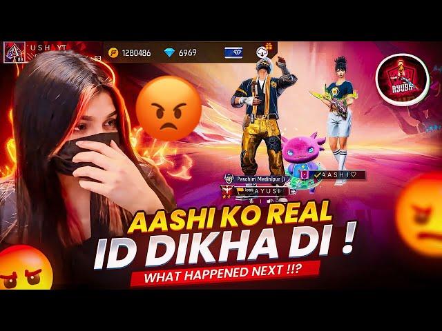 FINNALLY AASHI KO REAL ID DIKHA DI  PRANK WITH  CUTE FREE FIRE GIRL  I found a free fire girl 